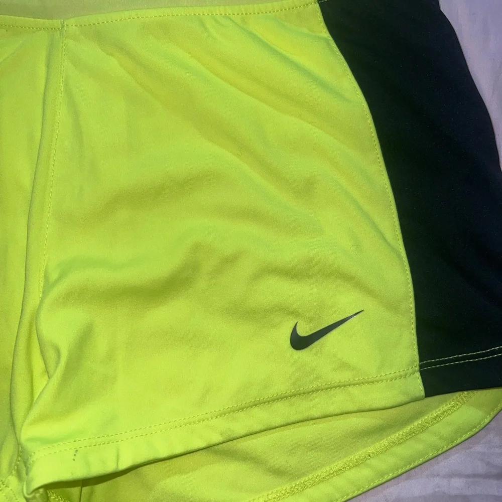 Nike Neon Green & Black Running Shorts Size XS